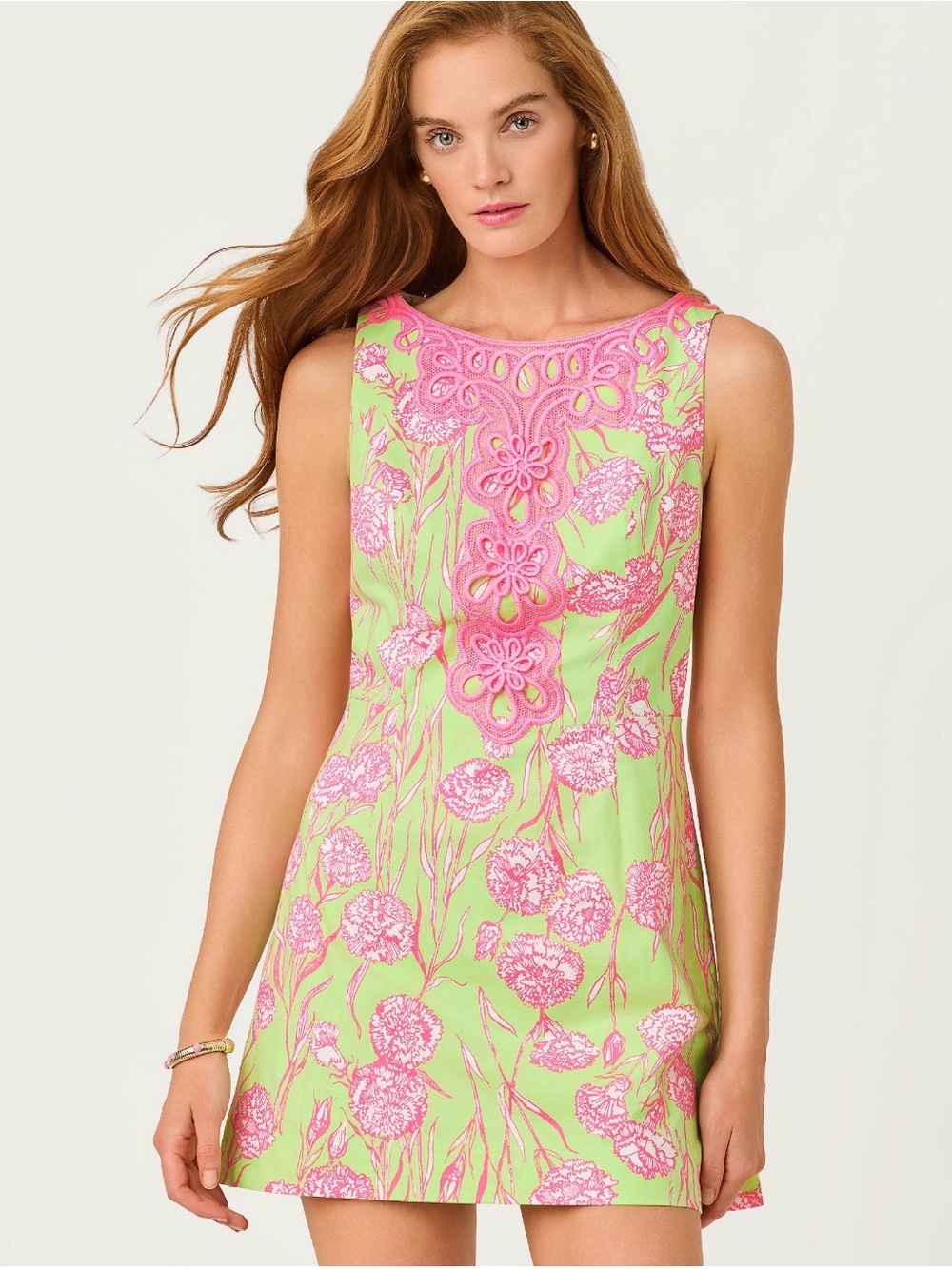 NWT Lilly Pulitzer Elanie Skirted Shift Romper - Pistachio Macaron Alina -Size 6